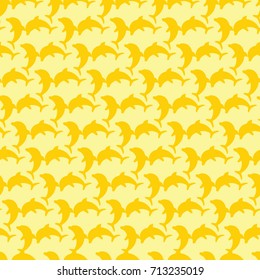 fish patter with yellow background 