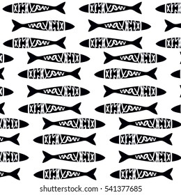 fish pattern black with lace prints