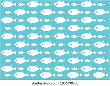 Fish pattern blue