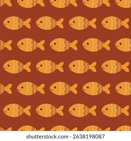 Fish Pattern Bold Repeat Design
