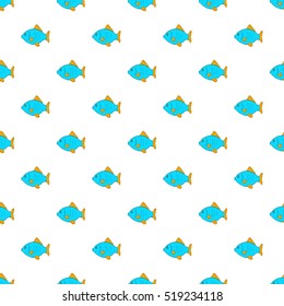 Fish pattern. Cartoon illustration of fish vector pattern for web