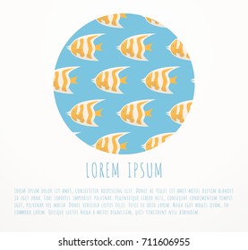 Fish pattern colorful flyer