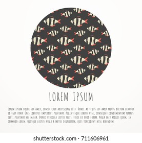 Fish pattern colorful flyer