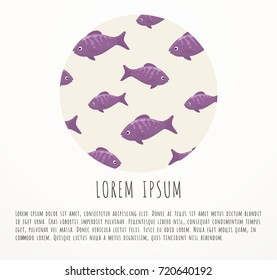 Fish pattern colorful flyer