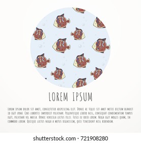 Fish pattern colorful flyer