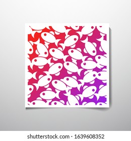 Fish Pattern. Decoration Pattern. Poster Template