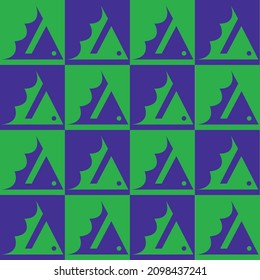 Fish pattern design - Contrasting colors