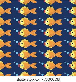 fish pattern on baby blue background for textile, decor, paper, Wallpaper