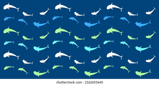 fish pattern on blue background