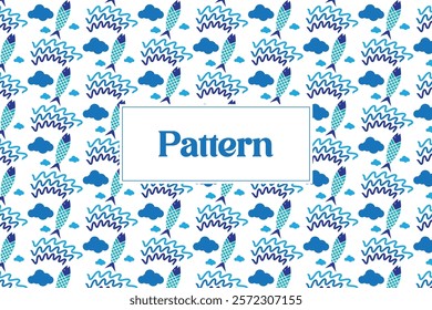 Fish pattern, seamless pattern, cute background. repeat pattern. Fish print, surface design. little fish for fashion, texture, fabric, wrapping, decoration