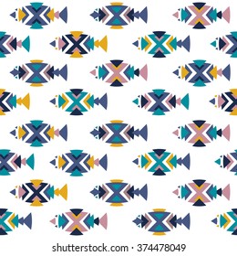 Fish pattern seamless  in vector.