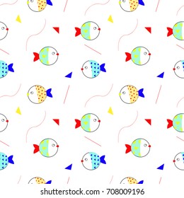 fish pattern seamless pattern vector illustration 