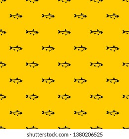 Fish pattern seamless vector repeat geometric yellow for any design
