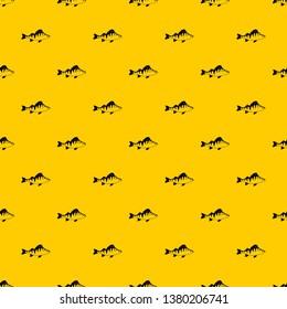 Fish pattern seamless vector repeat geometric yellow for any design
