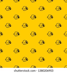 Fish pattern seamless vector repeat geometric yellow for any design