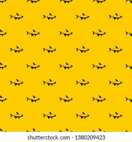 Fish pattern seamless vector repeat geometric yellow for any design