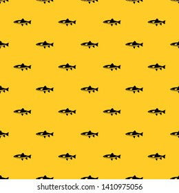 Fish pattern seamless vector repeat geometric yellow for any design