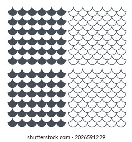 Fish pattern vector illustration. mermaid texture pattern