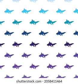 fish patterns in shades of blue on white background, authentic, vector, decorative, textile, fabric, backdrop, design