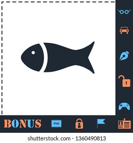 Fish. Perfect icon with bonus simple icons