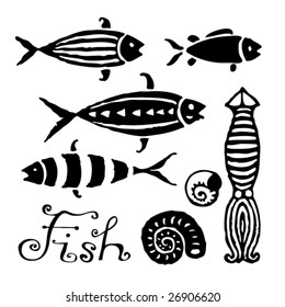 Fish pictographic illustration