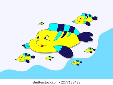  fish picture as background object to decorate