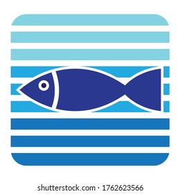 Fischbilder zur Dekoration von Logos und Hintergründen. Vektorgrafik