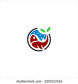fish plant logo design creative