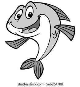 Fish Pointing Illustration