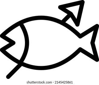 fish pole Icon isolated on white background. Vector illustration. Eps10. Vector icon for website design and app
