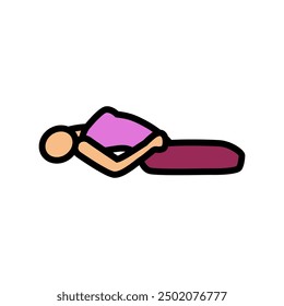 fish pose matsyasana yoga color icon vector. fish pose matsyasana yoga sign. isolated symbol illustration