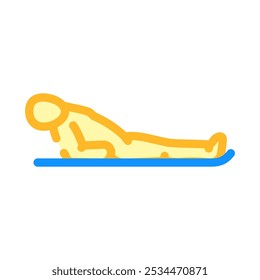 fish pose matsyasana yoga color icon vector. fish pose matsyasana yoga sign. isolated symbol illustration