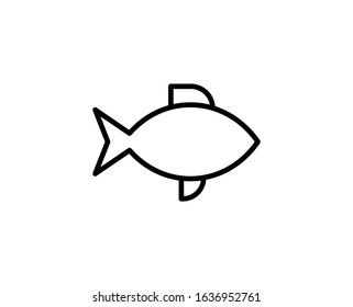 Fish premium line icon. Simple high quality pictogram. Modern outline style icons. Stroke vector illustration on a white background