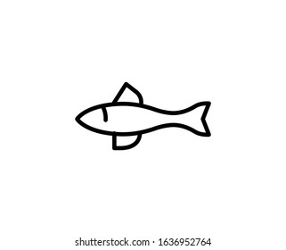 Fish premium line icon. Simple high quality pictogram. Modern outline style icons. Stroke vector illustration on a white background