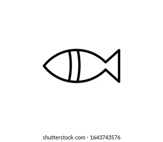 Fish premium line icon. Simple high quality pictogram. Modern outline style icons. Stroke vector illustration on a white background