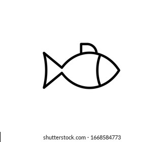 Fish premium line icon. Simple high quality pictogram. Modern outline style icons. Stroke vector illustration on a white background