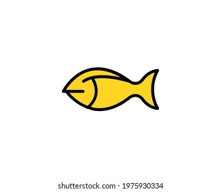 Fish premium line icon. Simple high quality pictogram. Modern outline style icons. Stroke vector illustration on a white background. 