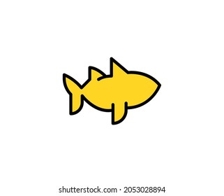 Fish premium line icon. Simple high quality pictogram. Modern outline style icons. Stroke vector illustration on a white background. 