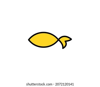 Fish premium line icon. Simple high quality pictogram. Modern outline style icons. Stroke vector illustration on a white background. 