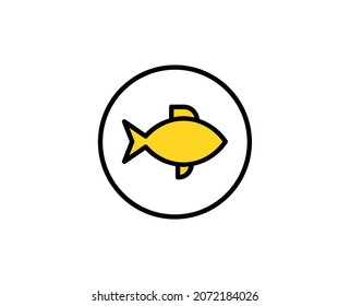 Fish premium line icon. Simple high quality pictogram. Modern outline style icons. Stroke vector illustration on a white background. 