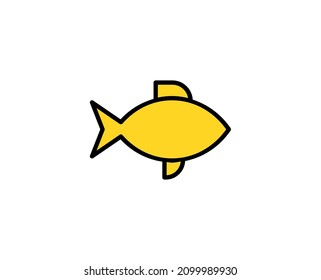 Fish premium line icon. Simple high quality pictogram. Modern outline style icons. Stroke vector illustration on a white background. 