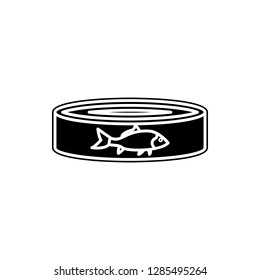 fish preserves icon. Element of fish production for mobile concept and web apps icon. Glyph, flat icon for website design and development, app development