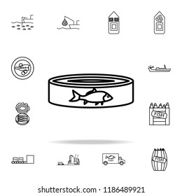 fish preserves icon. fish production icons universal set for web and mobile