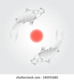 Fish with red ball