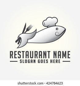 Fish restaurant logo. Vector and illustration.