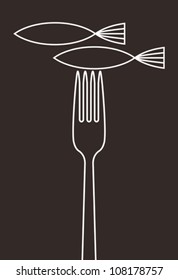 Fish restaurant menu card