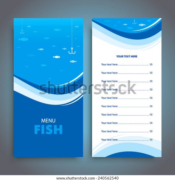 Fish Restaurant Menu Design Seafood Stock Vector (Royalty Free) 240562540