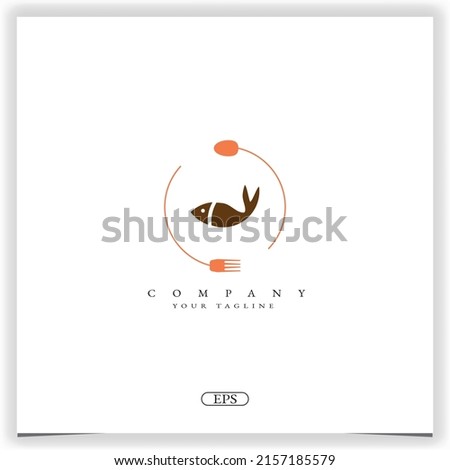 fish resto logo premium elegant template vector eps 10