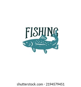 Modelo de logotipo Fish Retro Modelo de plantilla de vectores Icono de diseño