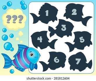 Fish riddle theme image 1 - eps10 vector illustration.